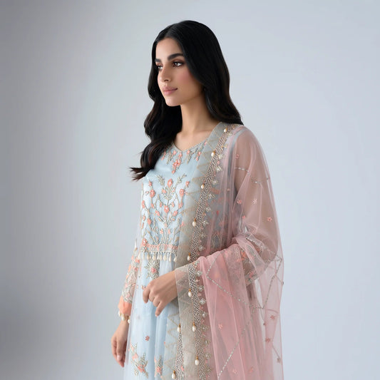 Lina Blue & Blush Suit - Libaas Copenhagen