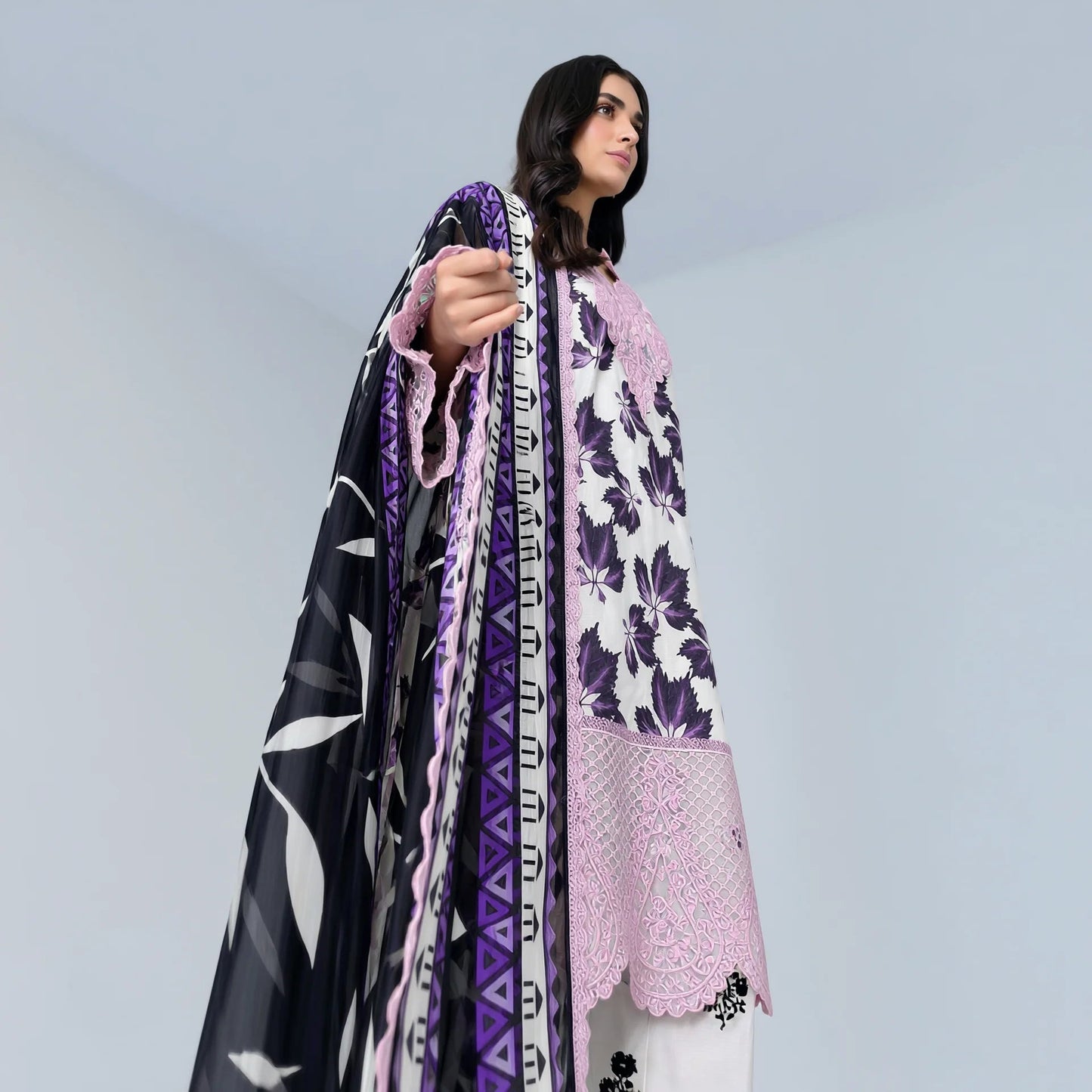 Aiza Lilac Floral Suit - Libaas Copenhagen