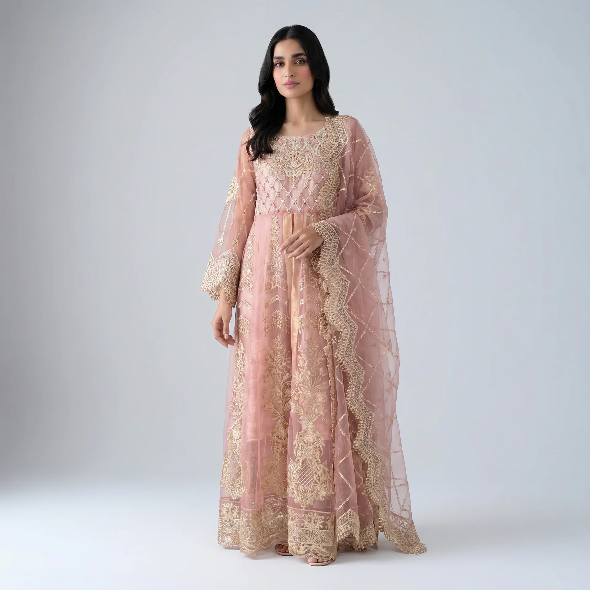 Alina Rose Gold Gown - Libaas Copenhagen