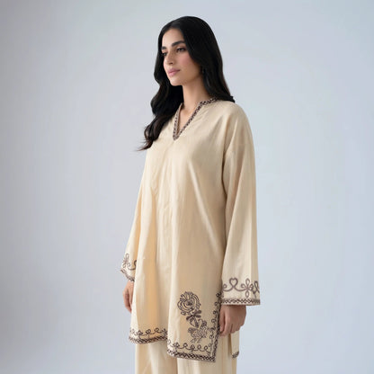 Almirah embroidered short shirt with plazo - Libaas Copenhagen