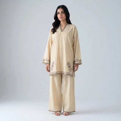 Almirah embroidered short shirt with plazo - Libaas Copenhagen