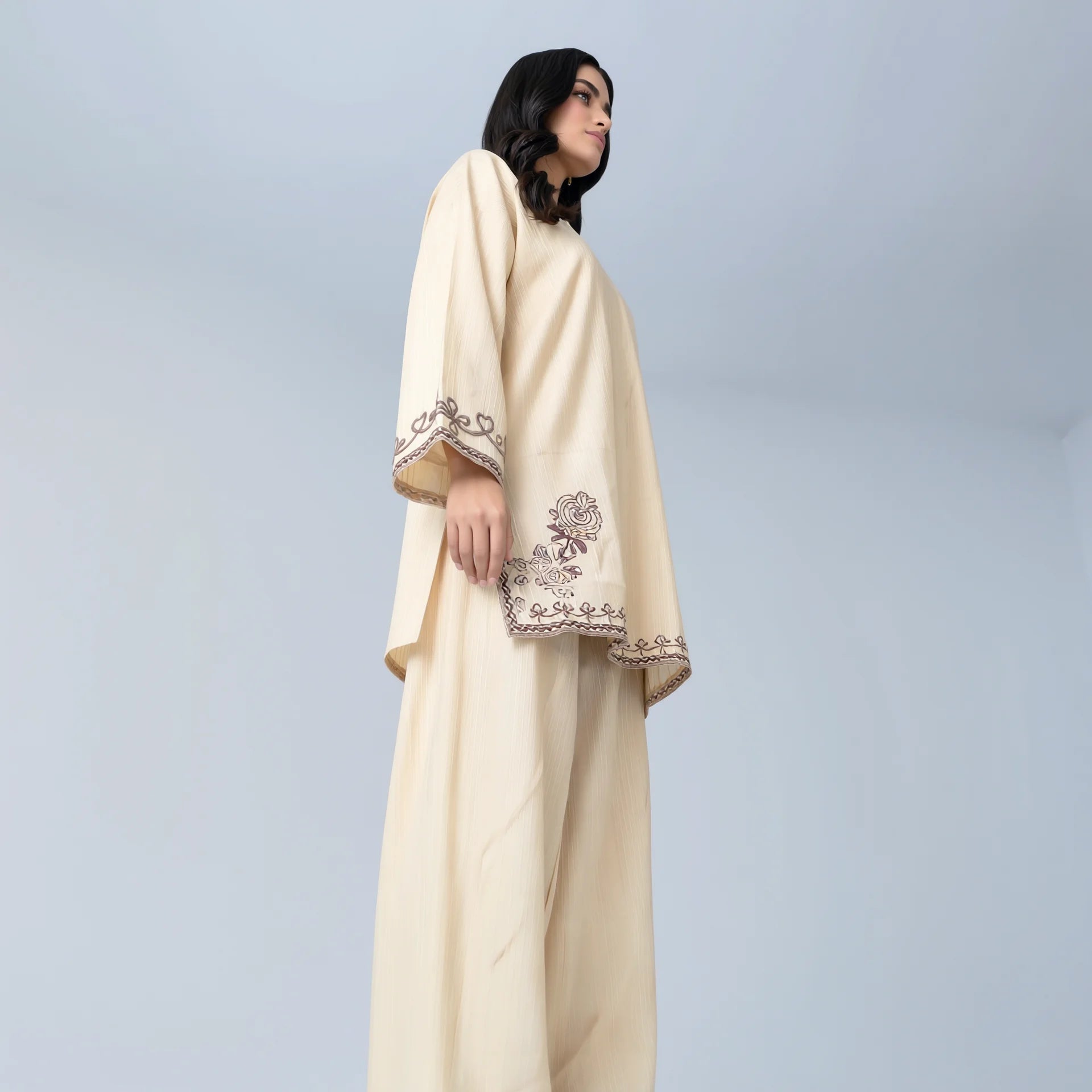 Almirah embroidered short shirt with plazo - Libaas Copenhagen