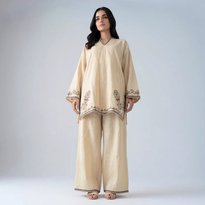 Almirah embroidered short shirt with plazo - Libaas Copenhagen