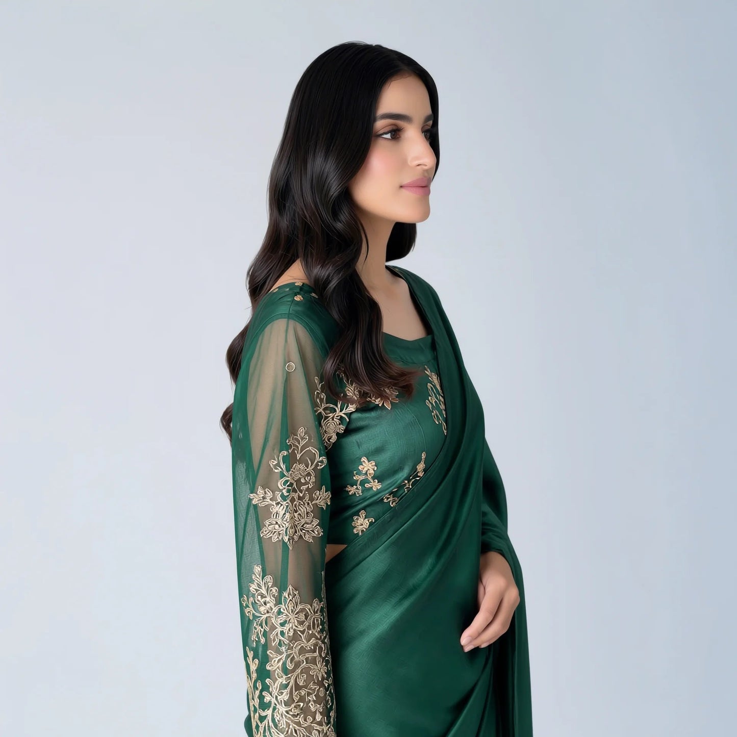 Amani Emerald Saree - Libaas Copenhagen