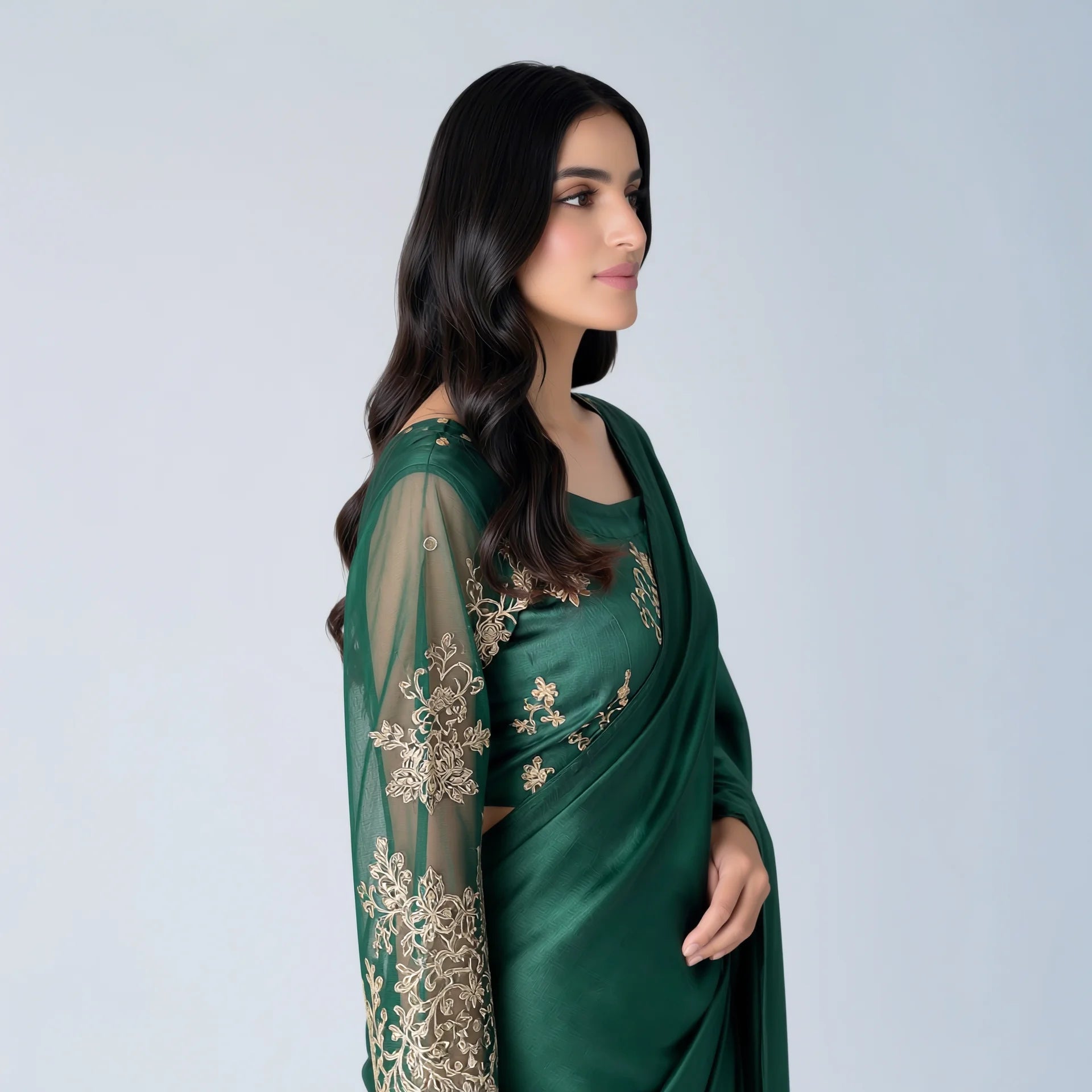 Amani Emerald Saree - Libaas Copenhagen