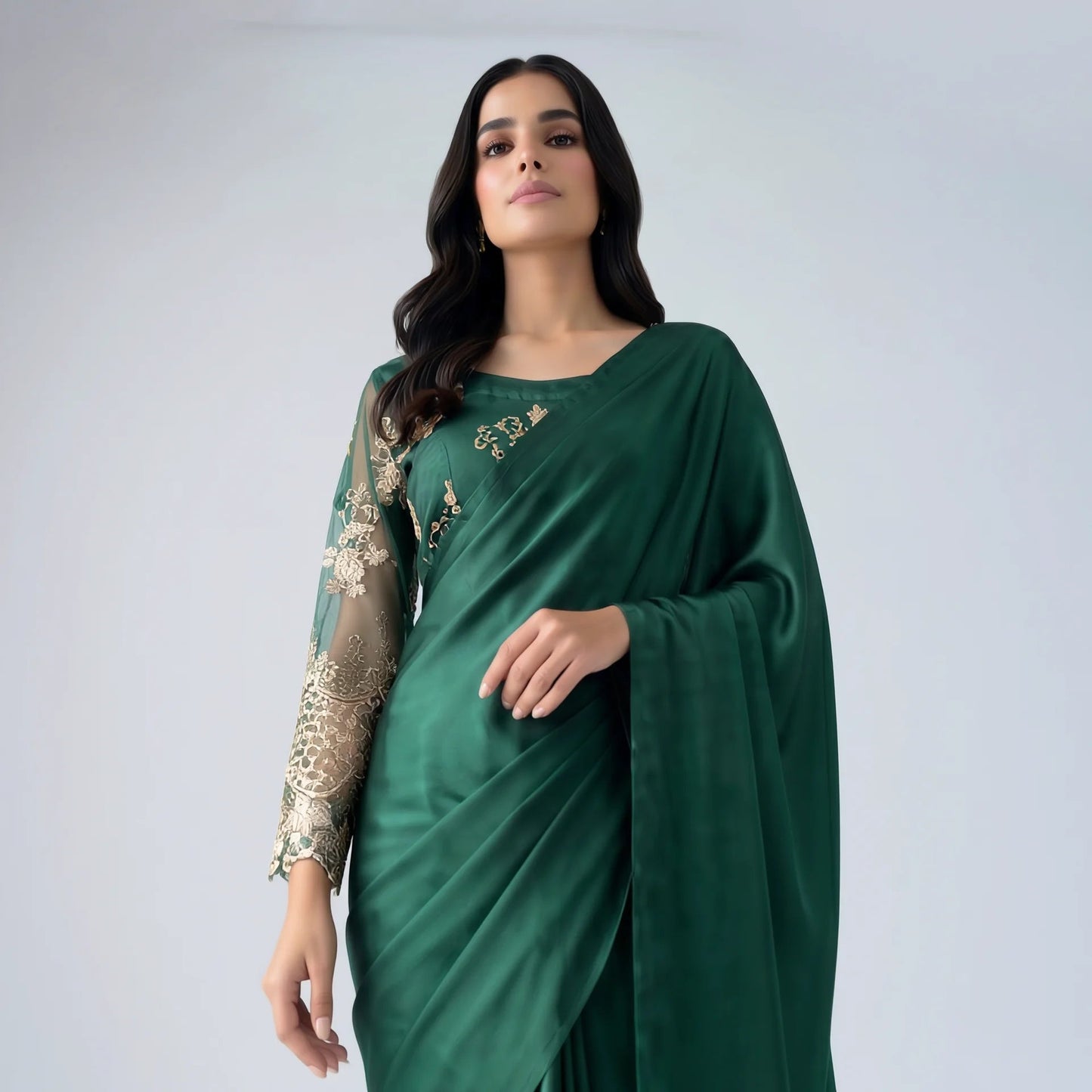 Amani Emerald Saree - Libaas Copenhagen