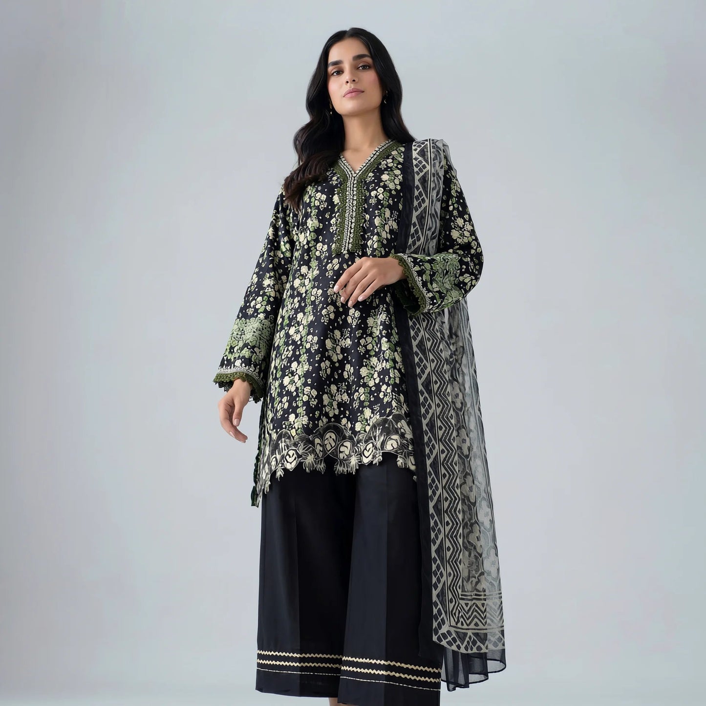 Elin Black Olive Suit. - Libaas Copenhagen