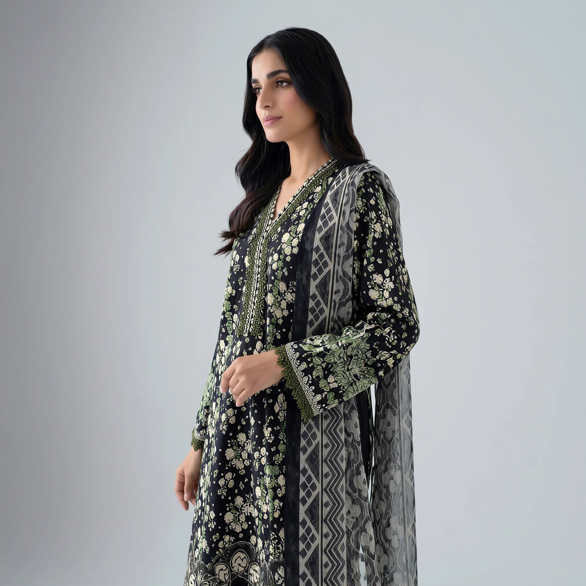 Elin Black Olive Suit. - Libaas Copenhagen