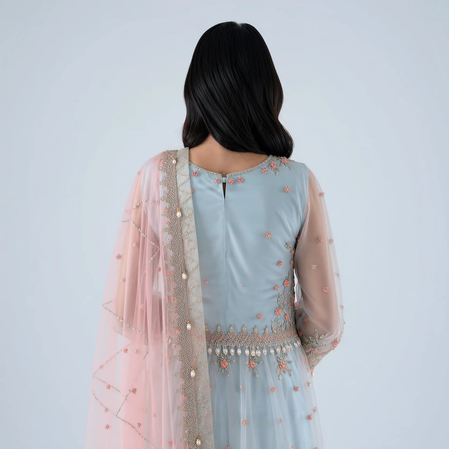 Lina Blue & Blush Suit - Libaas Copenhagen