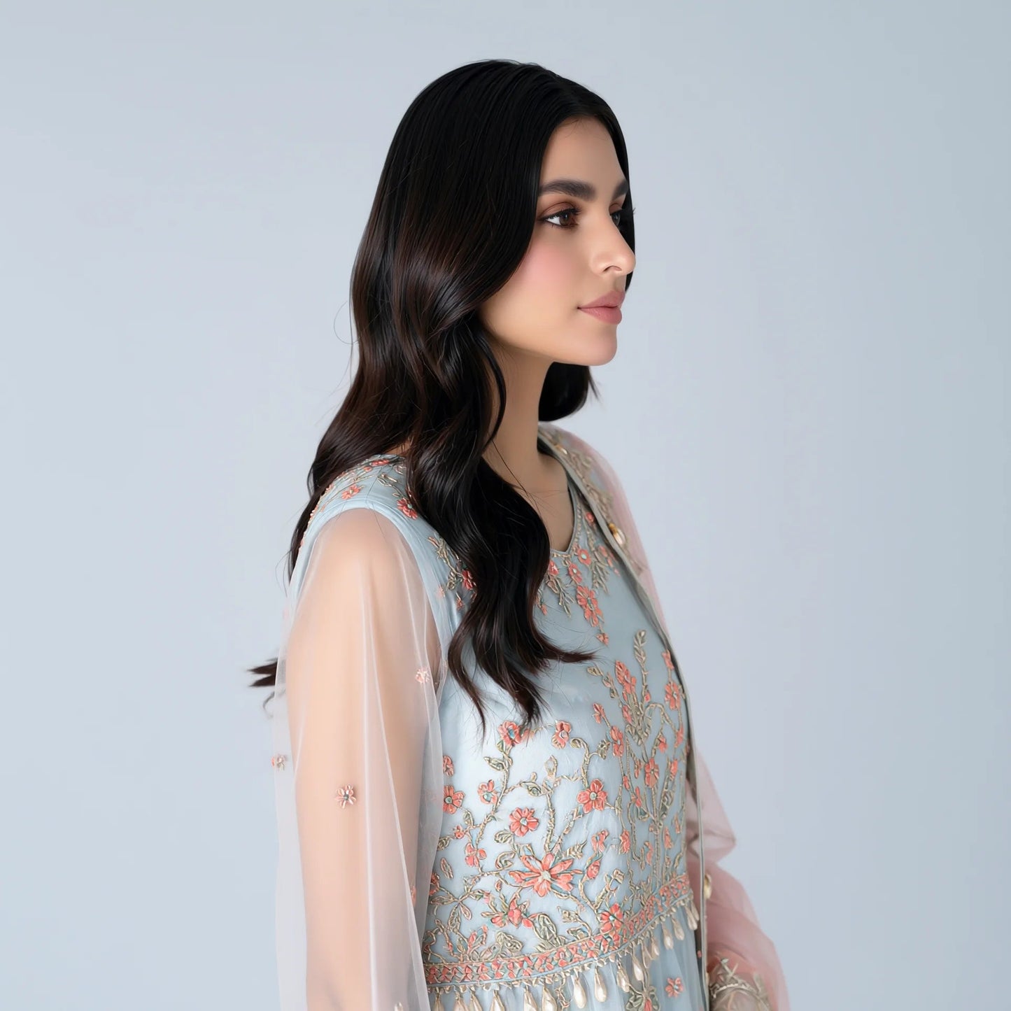 Lina Blue & Blush Suit - Libaas Copenhagen