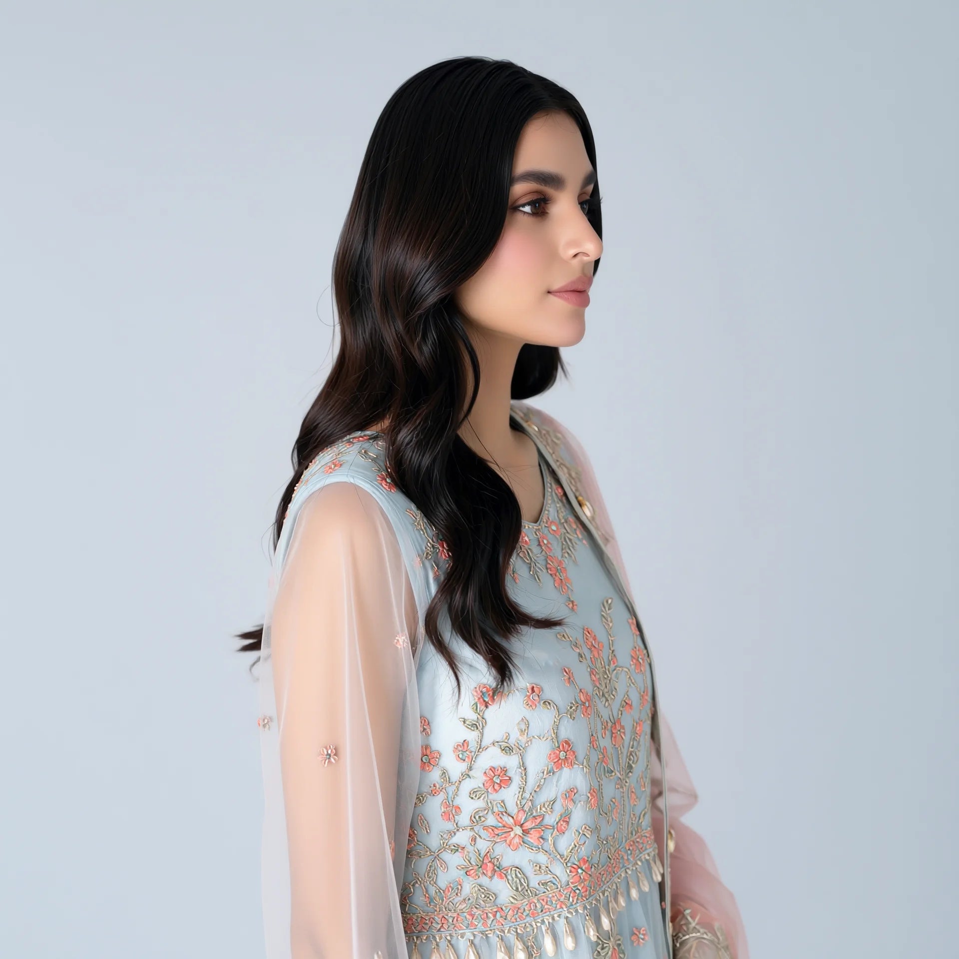 Lina Blue & Blush Suit - Libaas Copenhagen