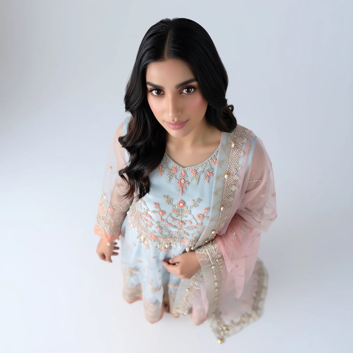 Lina Blue & Blush Suit - Libaas Copenhagen
