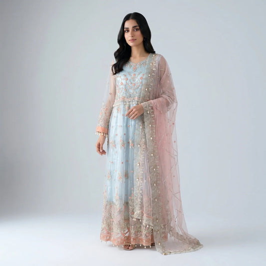Lina Blue & Blush Suit - Libaas Copenhagen