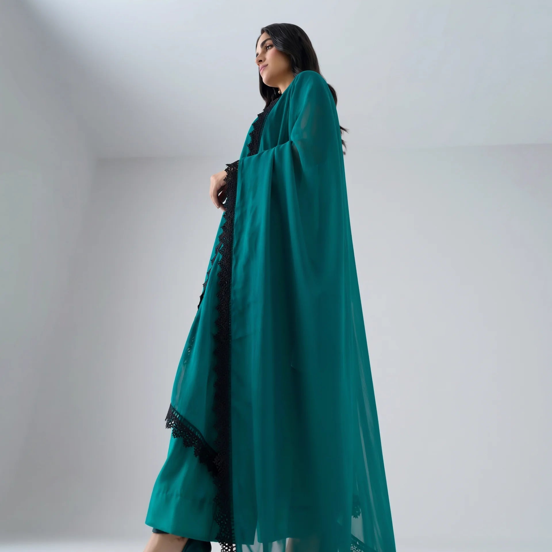 Meher Bottle Green Suit - Libaas Copenhagen