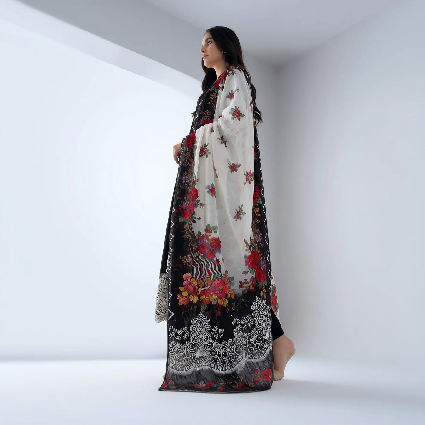Nora Black Floral Suit - Libaas Copenhagen