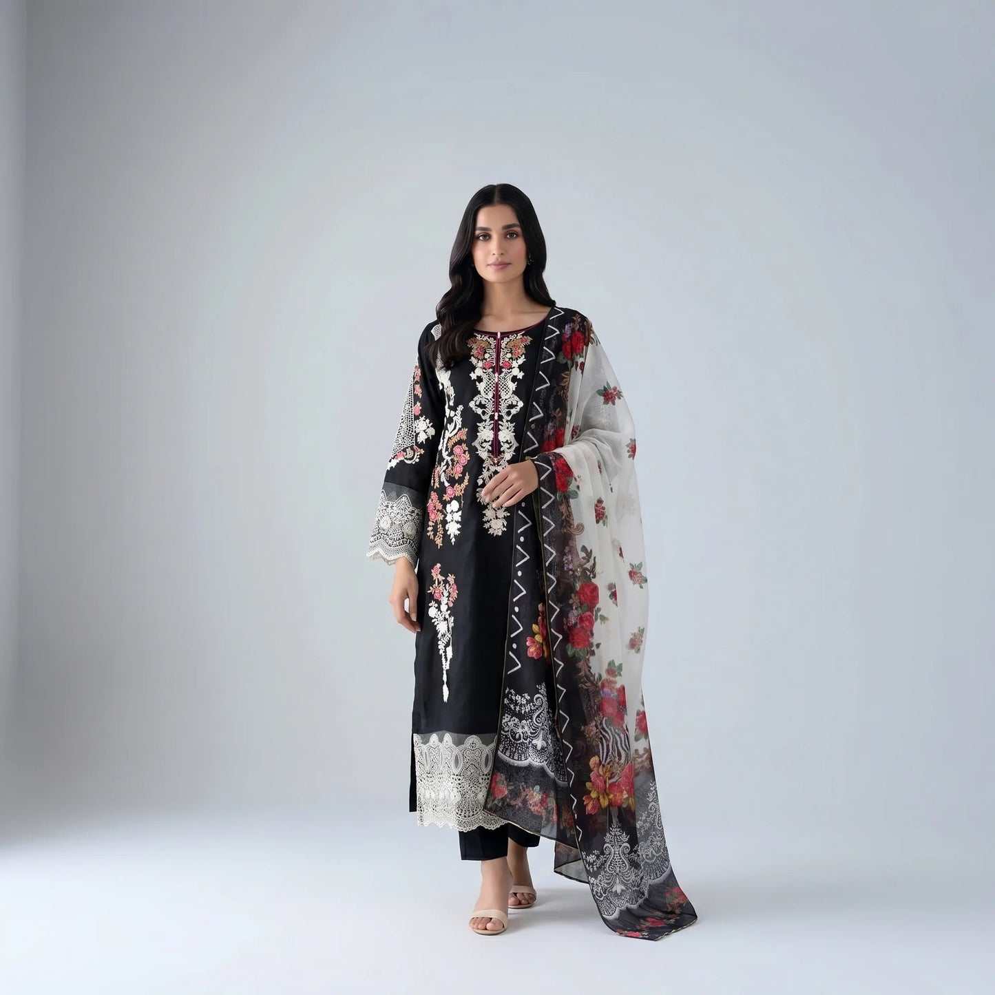 Nora Black Floral Suit - Libaas Copenhagen