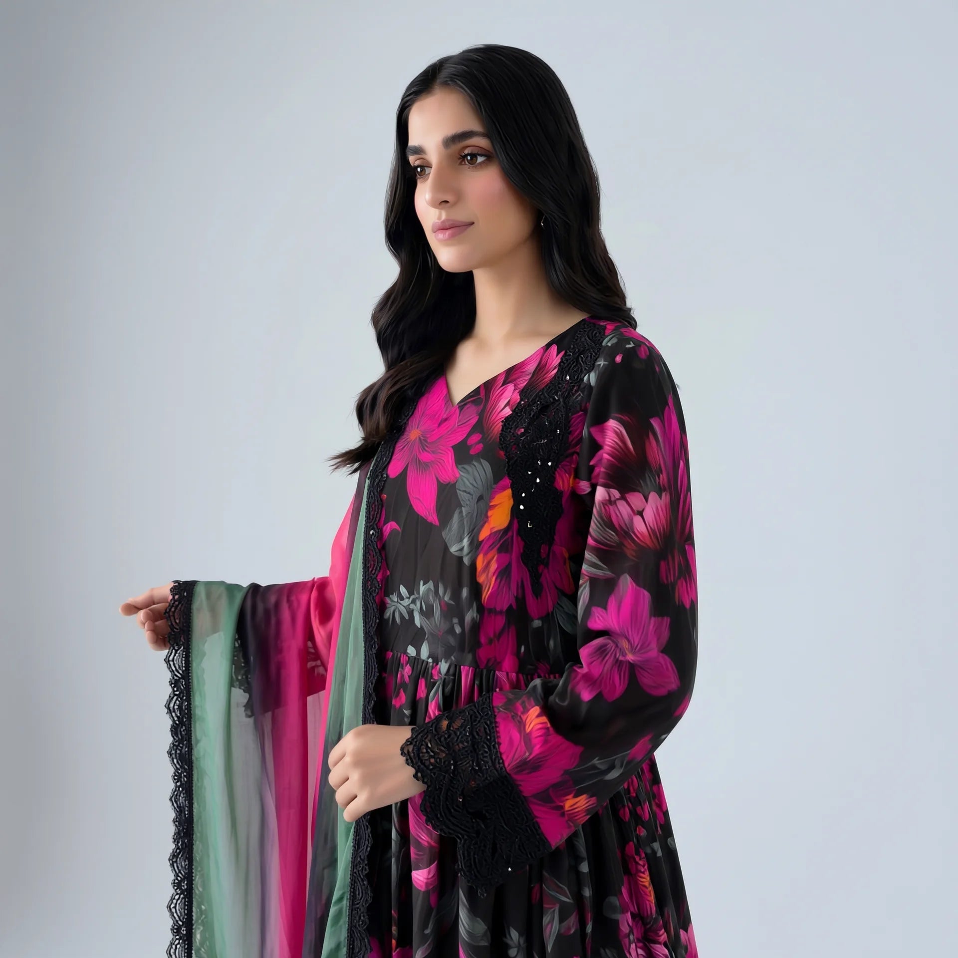 Riya Midnight Floral Dress - Libaas Copenhagen