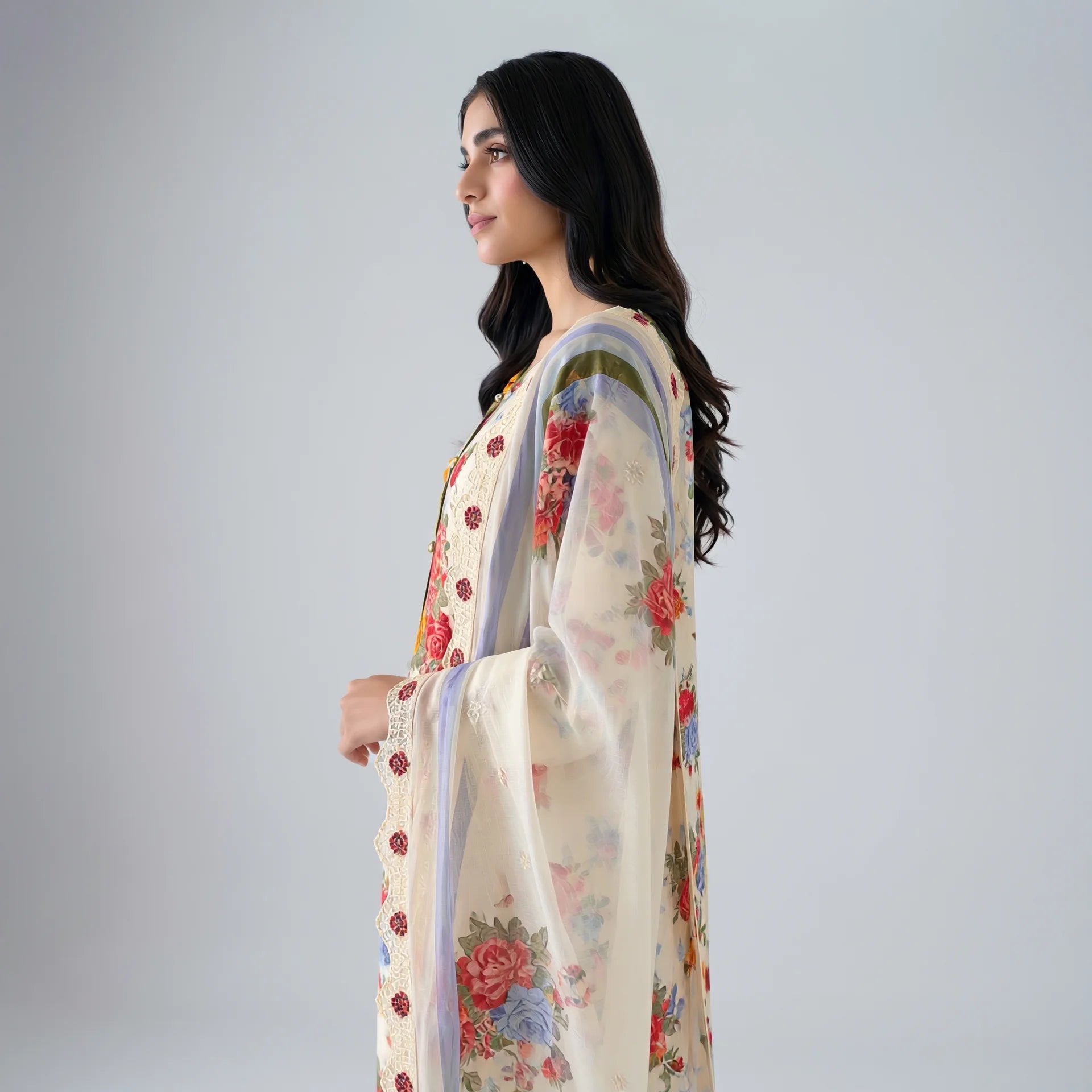 Shabnam Ivory Garden Suit - Libaas Copenhagen