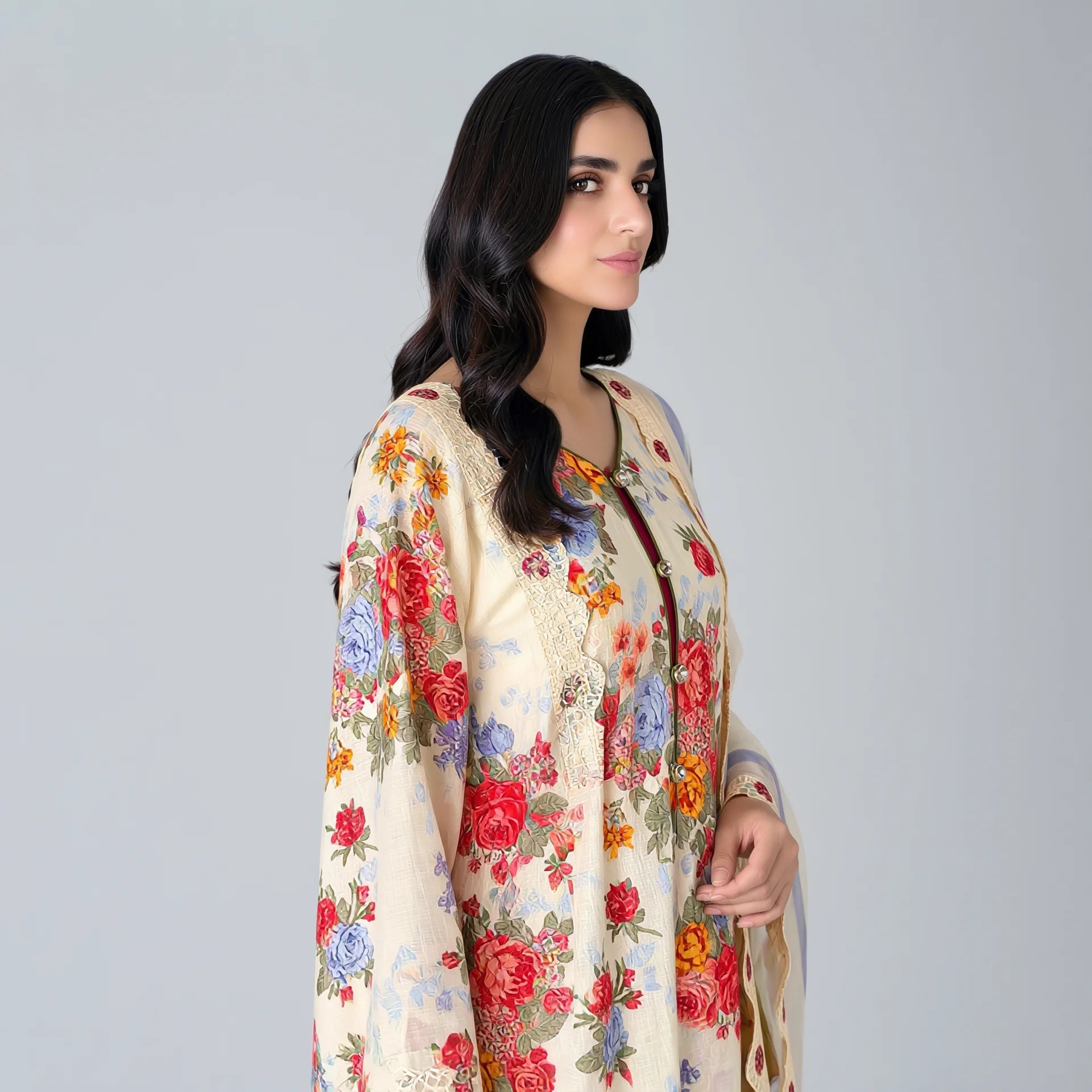 Shabnam Ivory Garden Suit - Libaas Copenhagen
