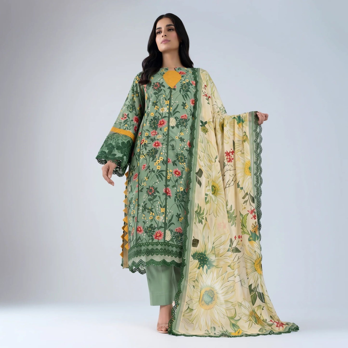 Sienna Sage Floral Suit - Libaas Copenhagen