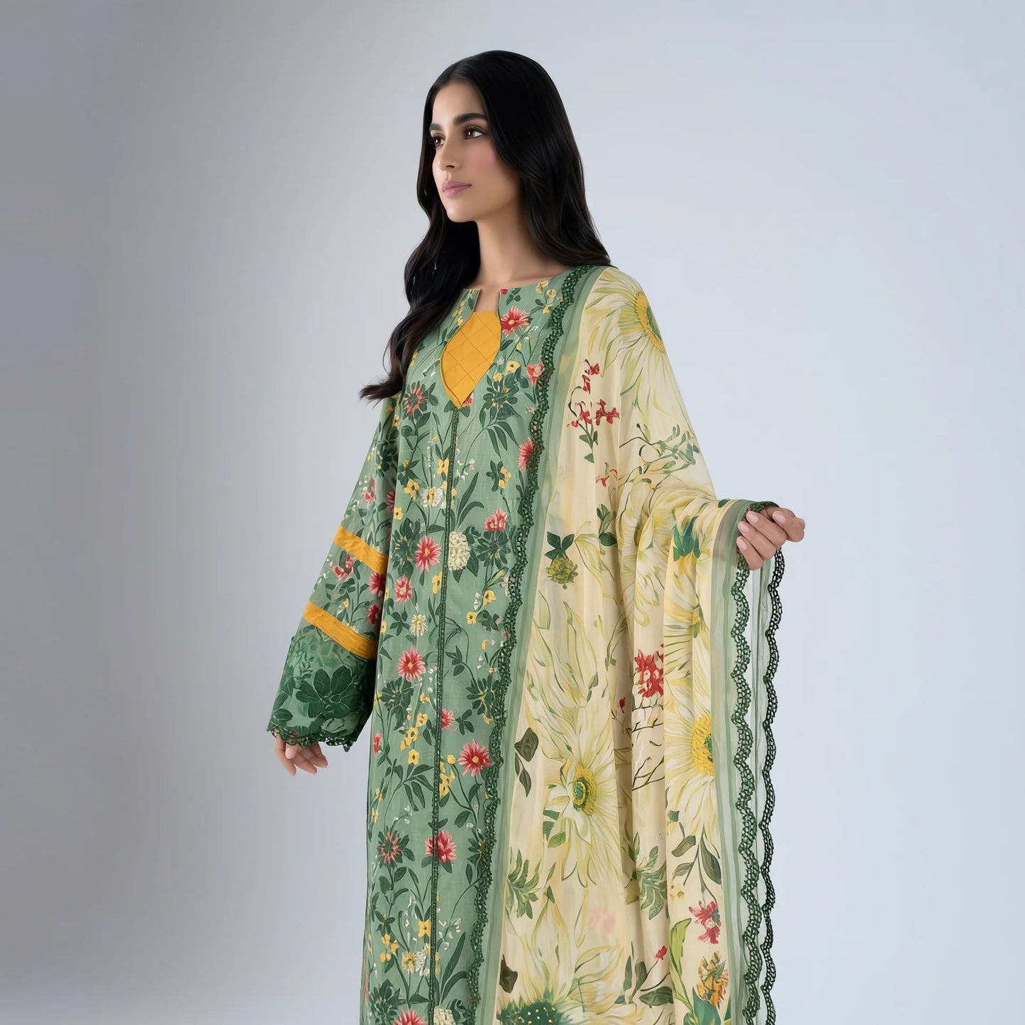 Sienna Sage Floral Suit - Libaas Copenhagen