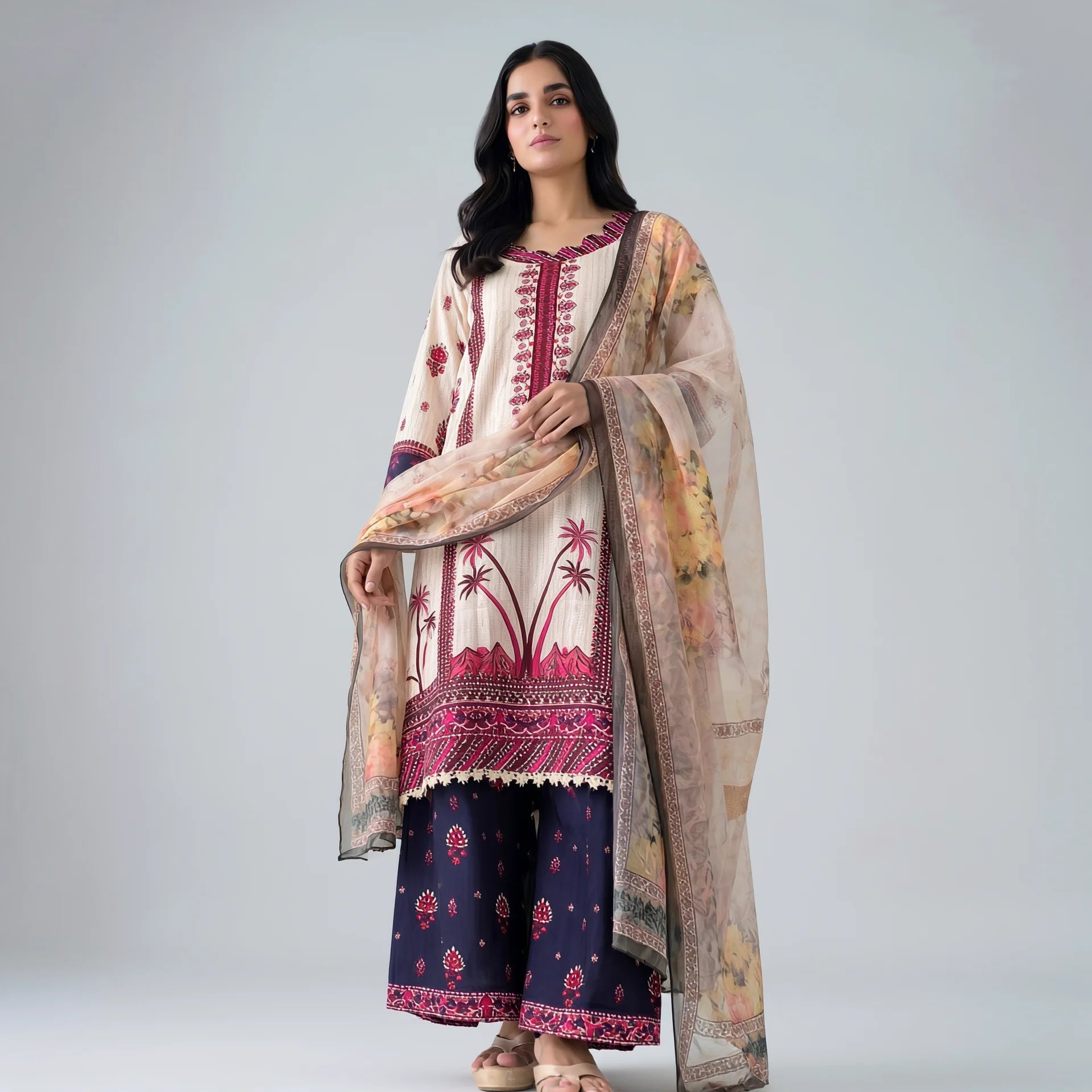 Zaina Ivory Farshi Suit - Libaas Copenhagen