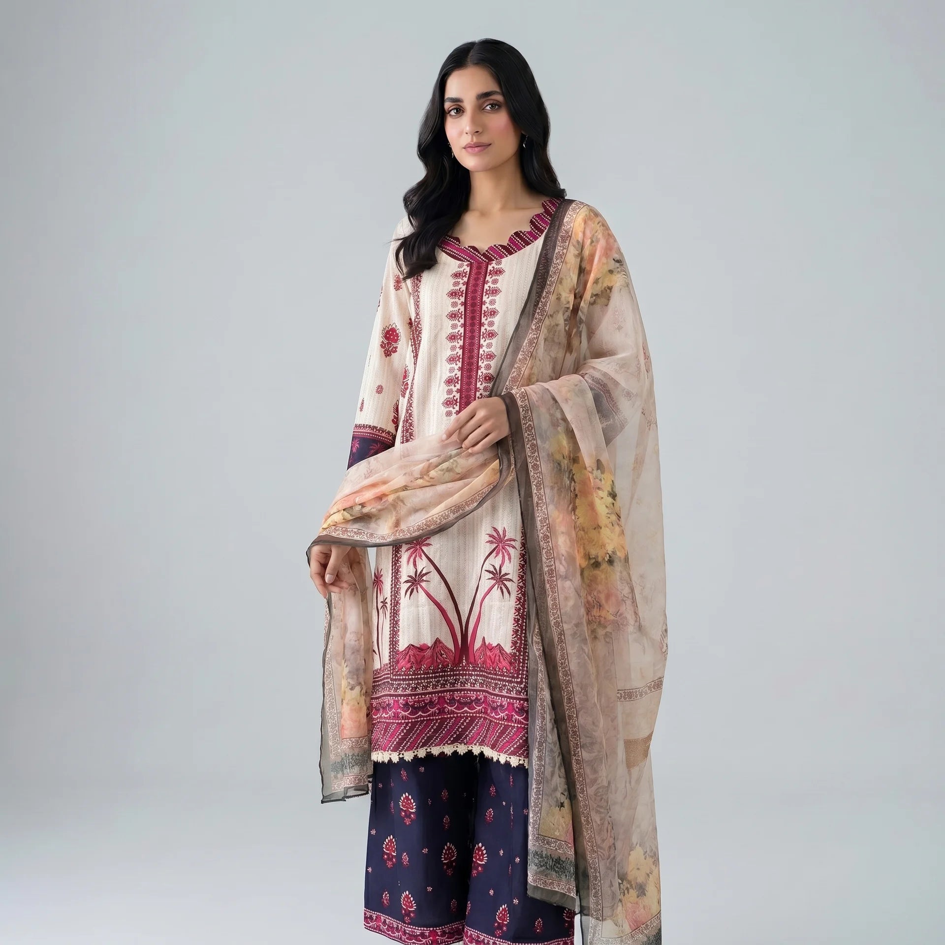 Zaina Ivory Farshi Suit - Libaas Copenhagen